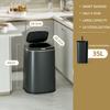 40L Smart Sensor Trash Can Large Capacity Induction Trash Bin Electric Touchless Wastebasket For Kitchen Bathroom with Lid