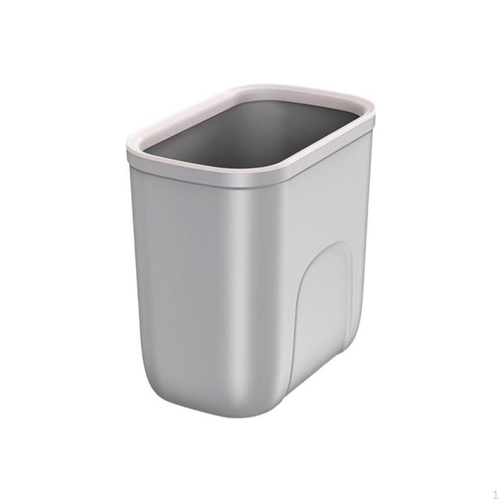 Trash Can, Bathroom, Kitchen Design, With Lid, Space Saving White Sliding Lid