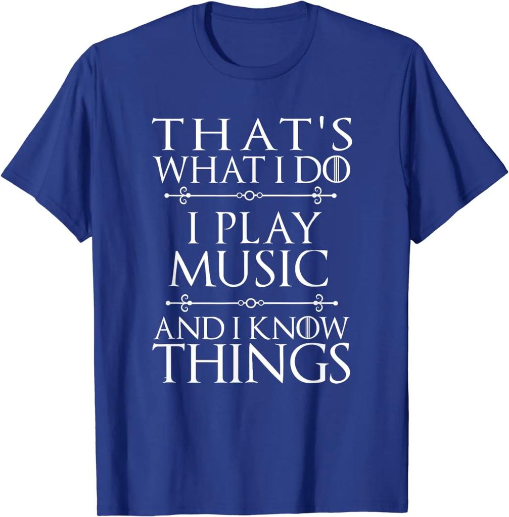Das mache ich Ich spiele Musik Cooles Musikergeschenk Männer Frauen T-Shirt