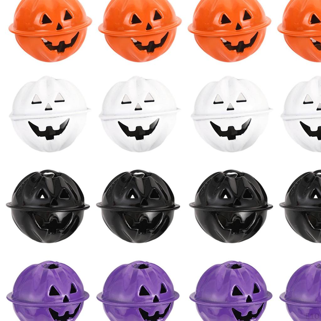 Festive Pumpkin Shaped Jingle Bells for DIY Crafts and Celebrations