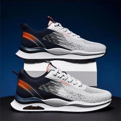 2025 New Men's Casual Sports Shoes Comfortable and Breathable Mesh Men's Shoes Flying Weaving Trend Foreign Trade Korean Version Foreign Trade