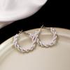 Elegant Geometric Pearl Earrings - Exquisite Luxury Fashion Beaded Design