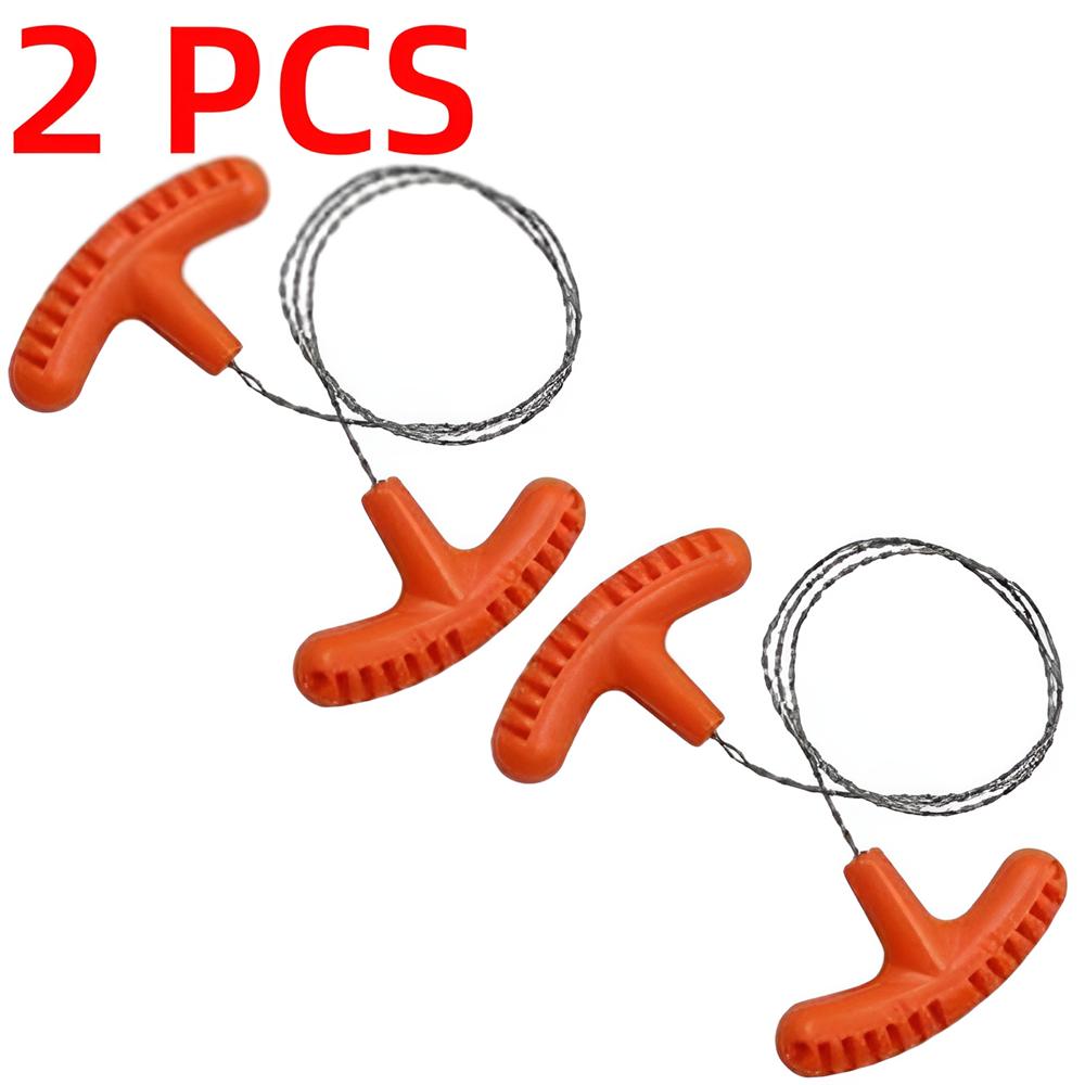 1/2PCS Portable Stainless Steel Wire Saw with Finger Handle Outdoor Camping Hiking Pocket Manual Cutting Chain Saws Survive Tool