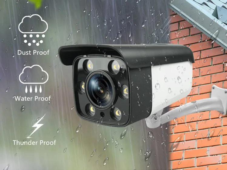 4MP 4-Channel PoE Outdoor Surveillance Camera Kit with Dual Light Night Vision.