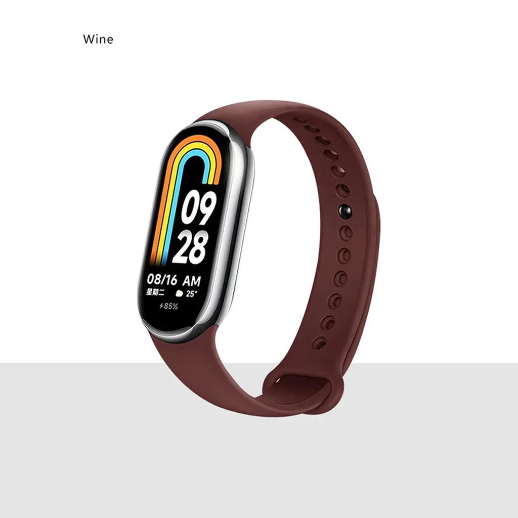 Silicone Strap for Xiaomi Mi Band 9 8 Strap NFC Sports Rubber Bracelet Wristband Pulseira Correa Smart for Mi Band 8/9 Accessory