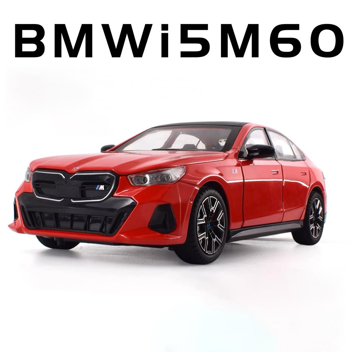 

1/24 BMW I5 M60 литой спортивный автомобиль модель литой металлический лимузин чисто электрические транспортные средства модель автомобиля имитация звука свет детский подарок красный