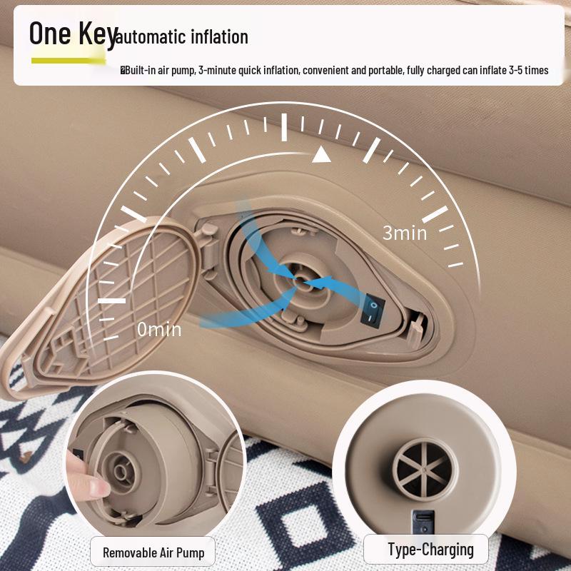 Double Portable Inflatable Air Mattress Bed for Home, Outdoor, Folding, and Travel Use