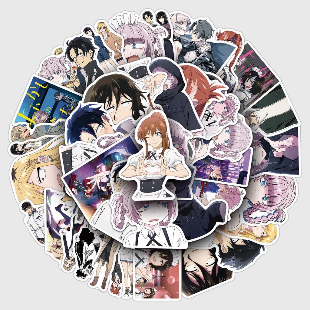 50-Piece Anime Graffiti Sticker Set: Japanese Cartoon Designs for Water Bottles, Phones, and Skateboards