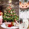 1.2m0.9m Christmas Tree Skirt White Ornaments Soft Faux Fur-like Plush Skirt for Holiday Merry Christmas Party Tree Decoration