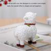 2Pcs Resins Sheep Statues for Garden and Home Decors Animal Miniature Figurines Ornaments for Terrariums and Flower Pot