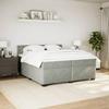 VidaXL Sommier à lattes de lit et matelas Gris clair 200x200cm Velours 3286414