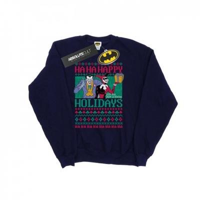 Mens Joker And Harley Quinn Ha Ha Happy Holidays Sweatshirt