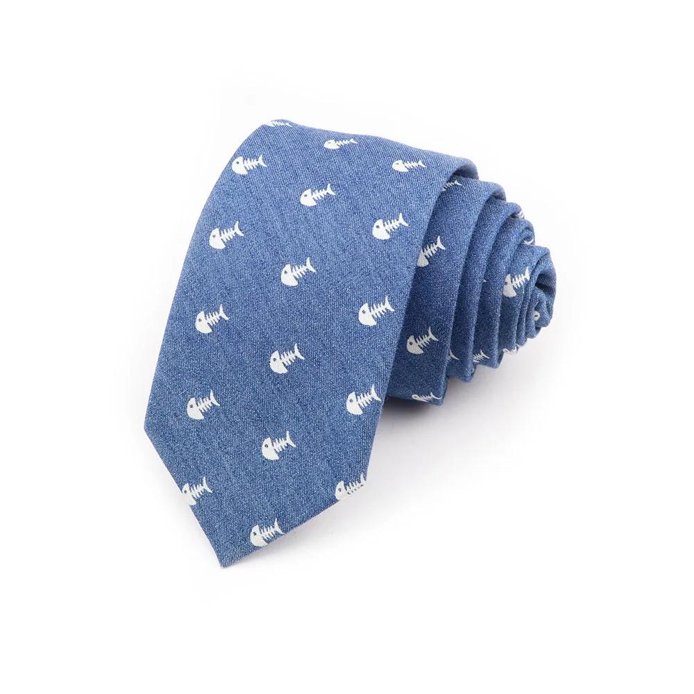 

Хлопковый галстук, Синий, Джинсовый галстук, Для мужчин, Череп, Галстук, Свадебная вечеринка, Повседневные тонкие галстуки,