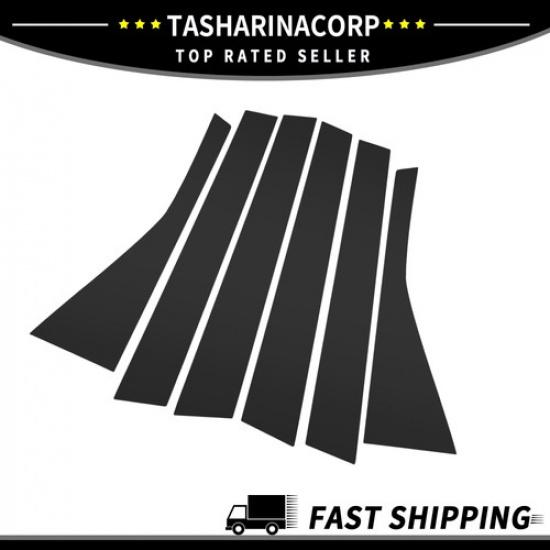 6 Pcs Car Door Pillar Window Trim for Honda Fit/Jazz 04-07 Black