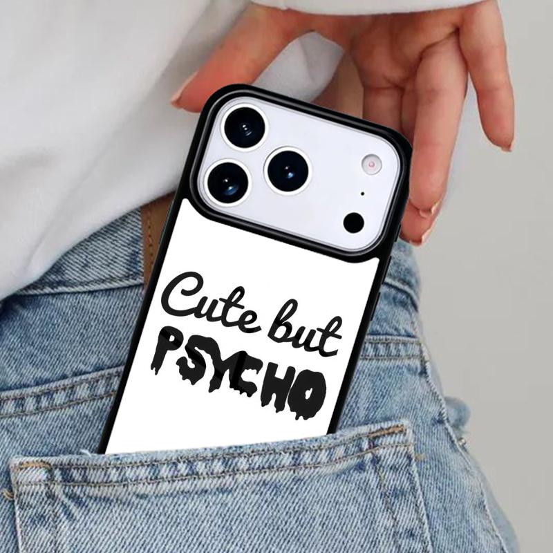Cut But Psycho Handyhülle für iPhone 16e 15 14 13 12 17 Pro Max Plus Air 17pro Hülle Coque