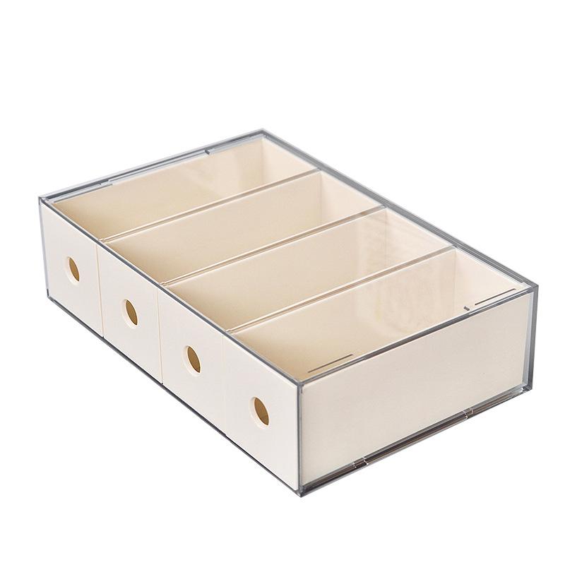 Stylish Multi-Function Stackable Clear Storage Box for Stationery and Markers