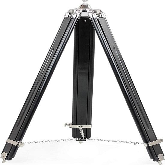 Wooden Floor Lamp with Tripod | 70" Tall Standing Vintage Home Decor Lamp | Modern Living Room & Office Decor |