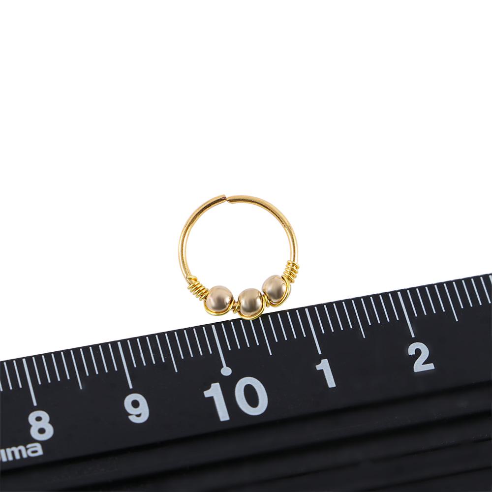 Eyebrow Cartilage Helix Hoop Stud Tragus Septum Round Beads Nose Ring Body Piercing Lip Earring