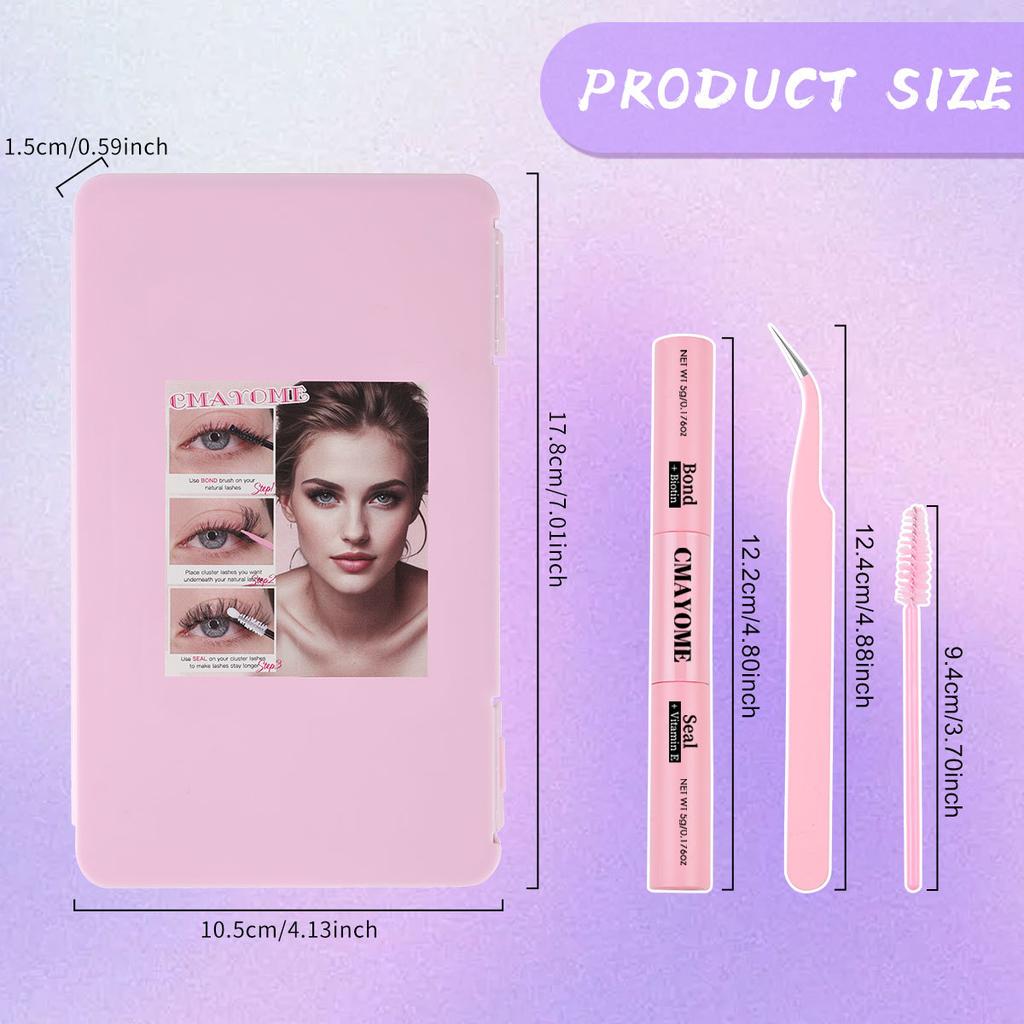 480 Tufts Diy Single Tufts Of False Eyelashes White Box Natural Thick D-Curve Segmented Grafting Eyelashes