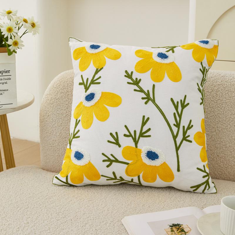 American Cotton Pillowcase Fabric Sofa & Bed Cushion Cover, Washable