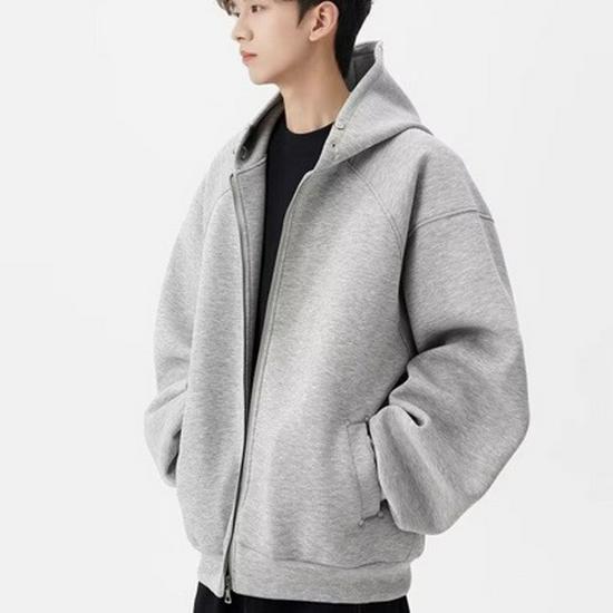 2025 Autumn American Style Oversized Men's Cleanfit Cardigan Hoodie Jacket