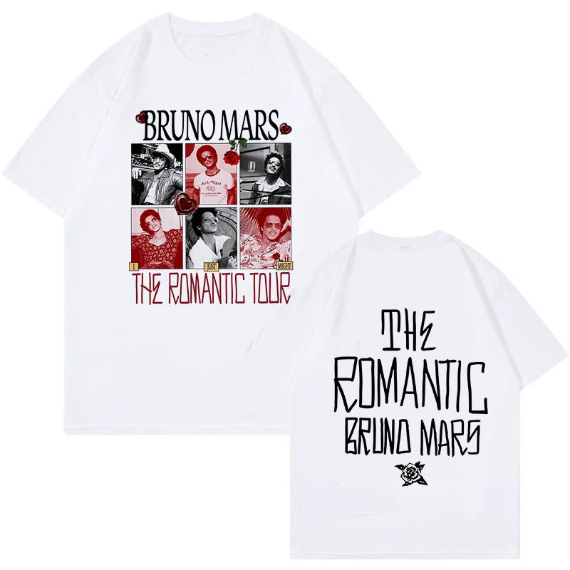 Bruno Mars Print Vintage Tshirt The RoUnisextic Tour 2026 Graphic T Shirt Unisex Women Fashion Short Sleeve Tshirt Clothes