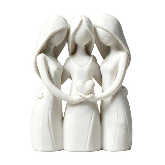 

Sisters Friendship Statue 3D Printed 3 Sisters Figurine for Living Room Office Dorm Apartment Home Decor Heartfelt Gift for Women білий