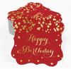 Inkdotpot Real Gold Foil Bracket Shape Paper Hang Tags Happy Birthday Favor Tags Pack Of