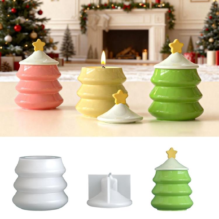 Silicone Christmas Star Mold Handmade Resin Storage Containers Moulds Jewelry Organizers Crafting Tool Silicone Texture