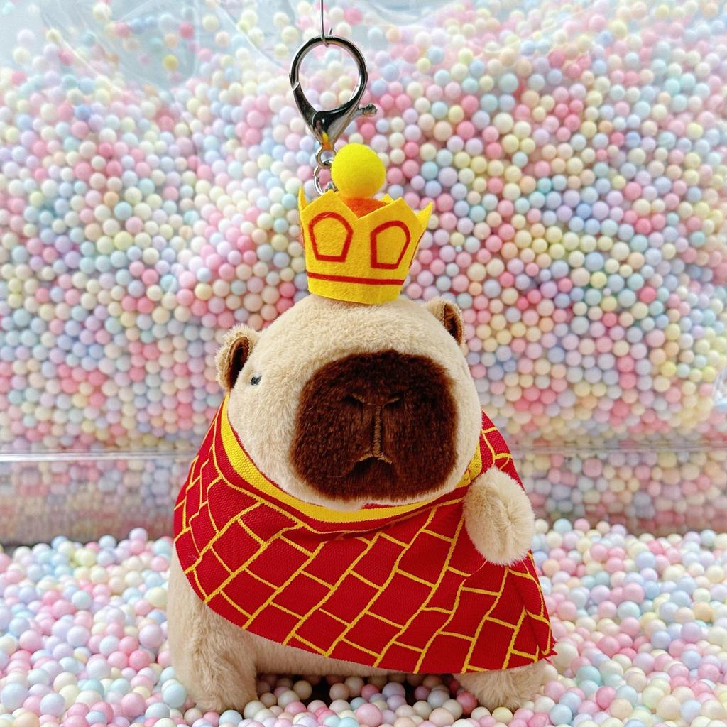 Little Red Book Capybara & Guinea Pig Plush Keychain Ornament