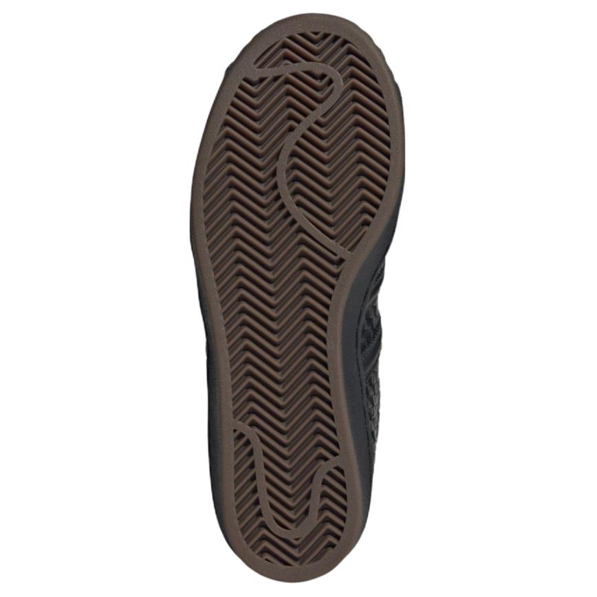 Adidas Originals Superstar Vintage Tkane Odporne na Ścieranie Niskie Buty Skateboardowe Unisex Czarne Sneakersy JR6002