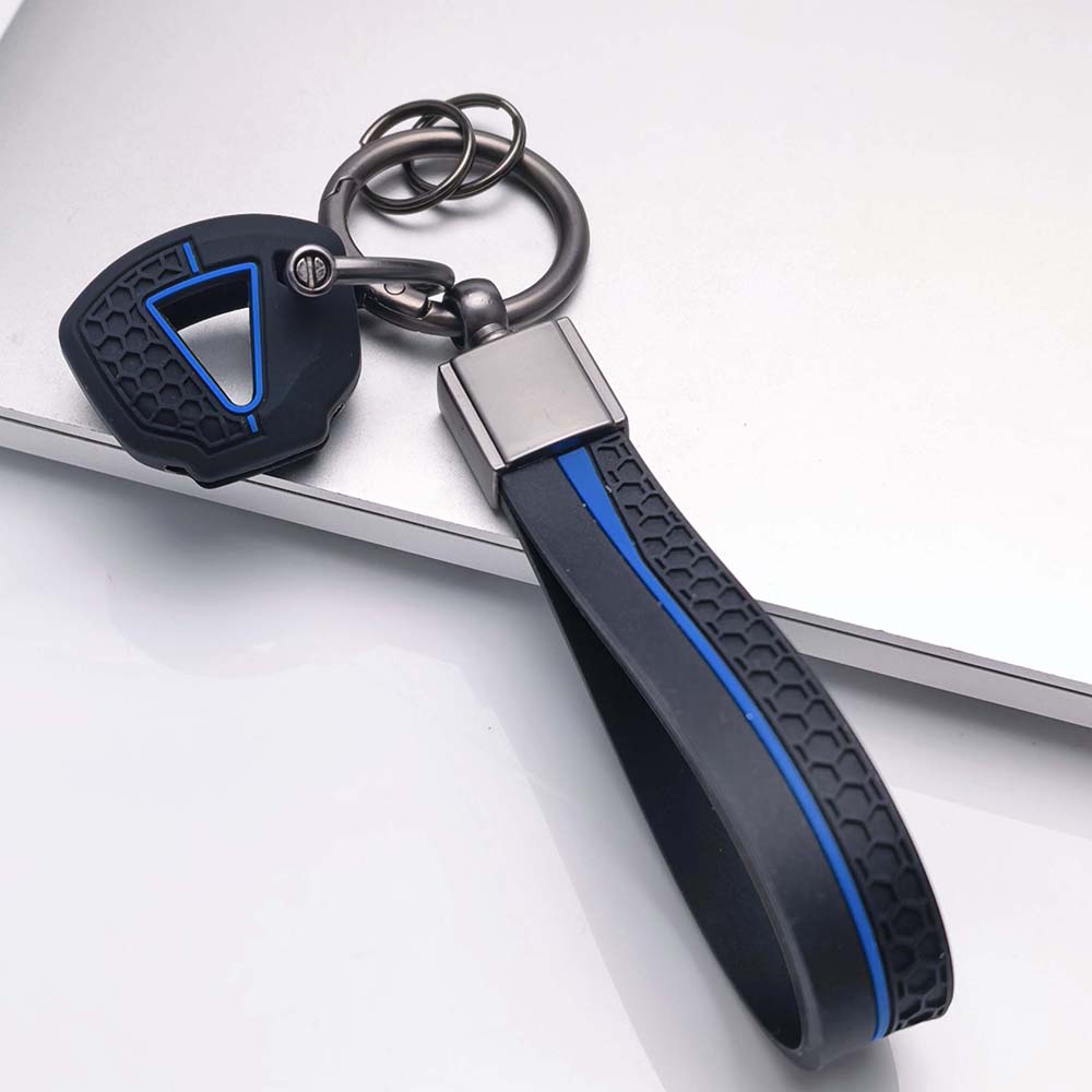 Silicone Car Key Cover Case Shell with keychain for Kawasaki motorcycle Ninja Series Z Series Adventure