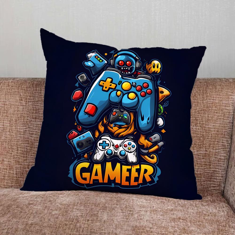 Console Gamepad Gamer Play Pillow Case For Home Bedroom Car Office Decoration Living Room Sofa Cushion Cover Suitable
