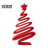 Decorative Table Decor 3D Printed Minimalist Christmas Tree Desktop Ornament, Modern Holiday Handcrafted Figurines Sign for Living Room Bedroom