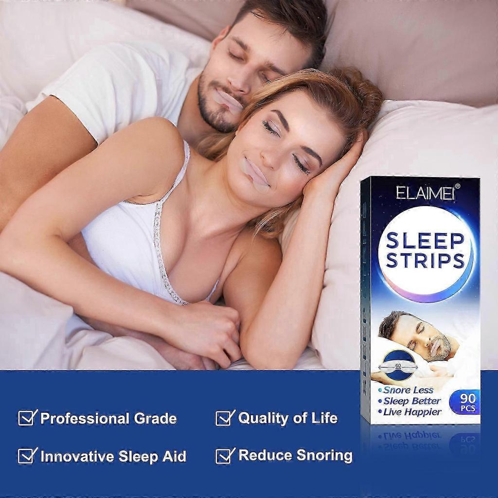 90pcs / Pack Sleep Strips Sleeping Mouth Tape Anti-snoring Closed-mouth Patch