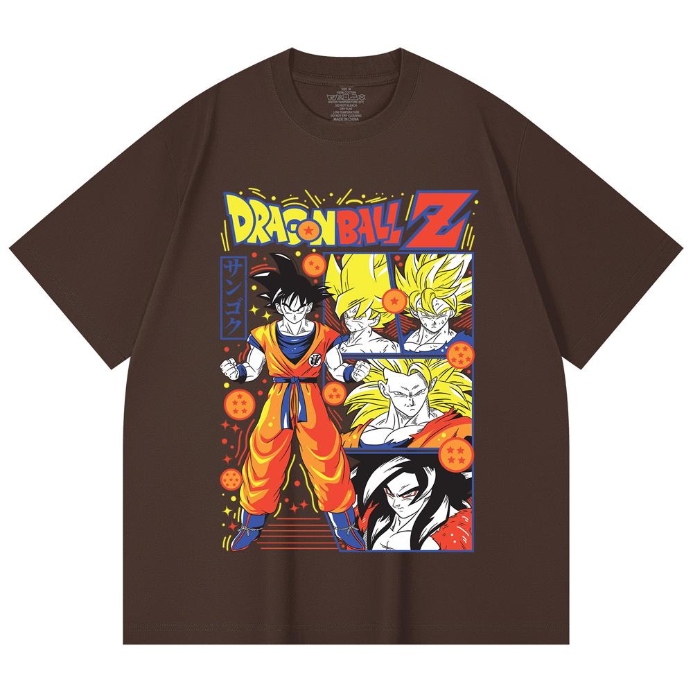 230 Gsm 100% Cotton Dragon Ball V56 Goku Print Unisex Heavy Cotton T Shirt