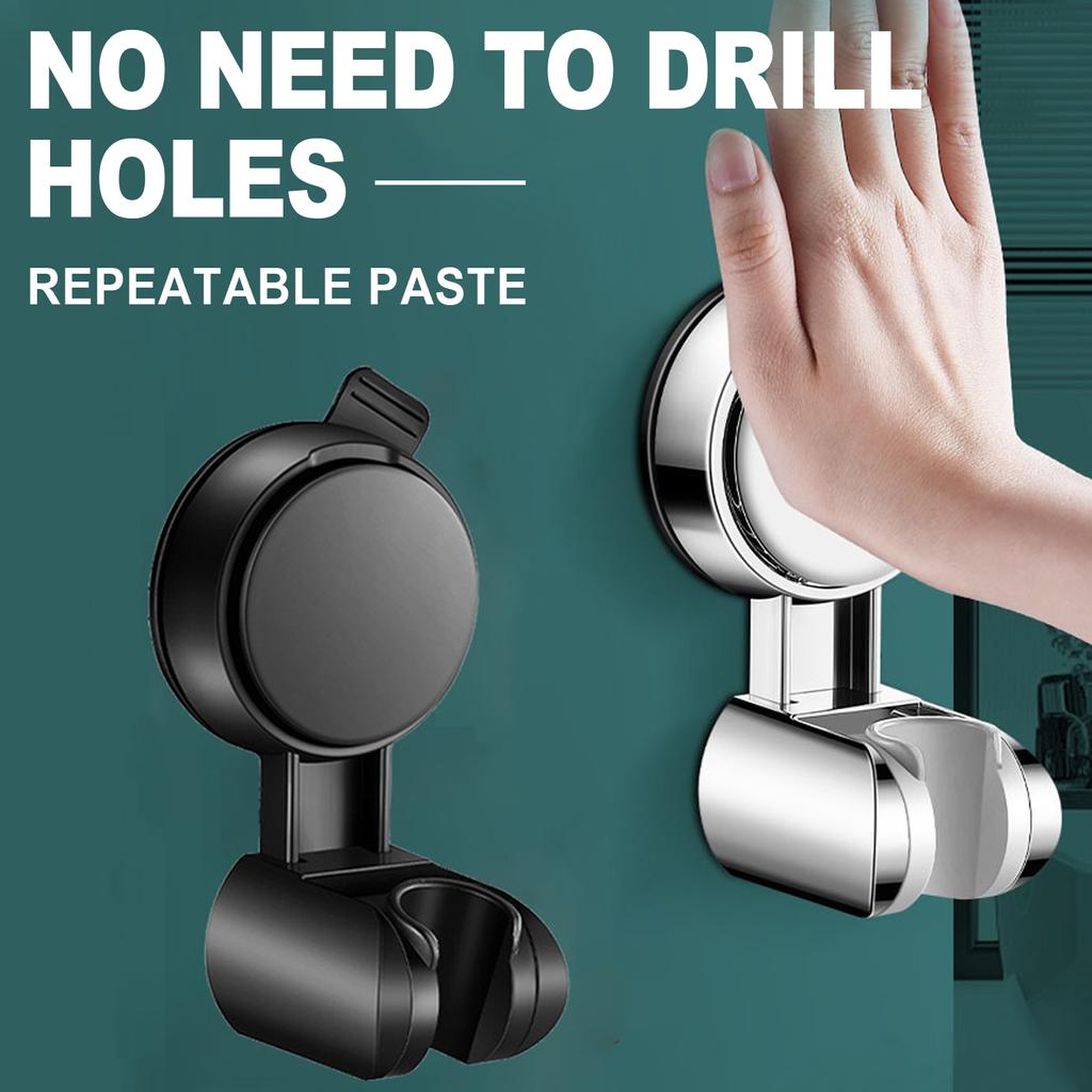 Bathroom Wall Bracket Suction Cup Shower Head Bracket, Adjustable Shower Head Bracket, Can Rotate 360 °