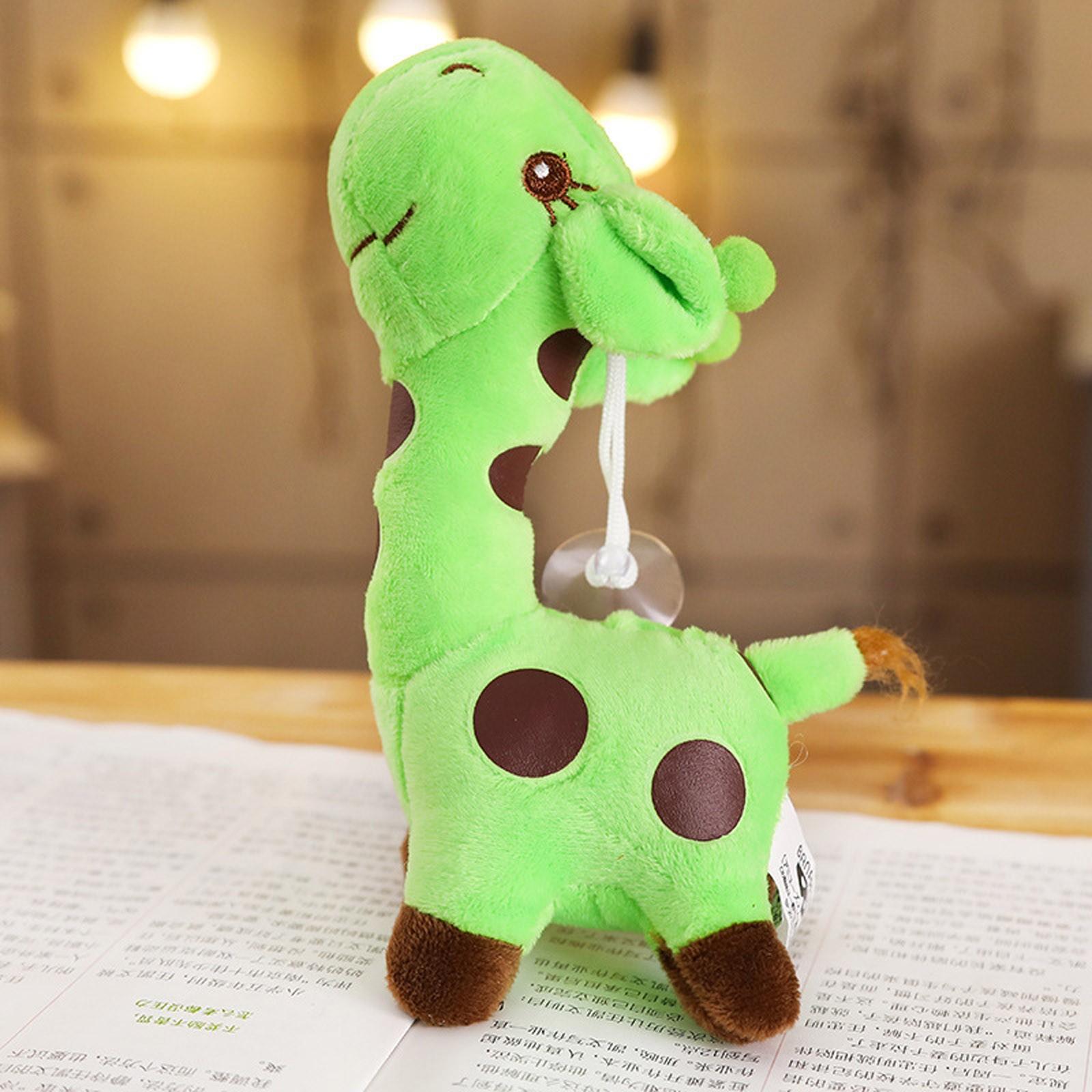 

25cm Cute Giraffe Plush Toy Pendant Soft Deer Stuffed Cartoon Animals Doll Baby Kids Toys Christmas Birthday Colorful Gifts One Size зелёный
