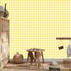 Yellow Checkered Wallpaper in Cream, White and Yellow for Living Room and Bedroom 50x1000