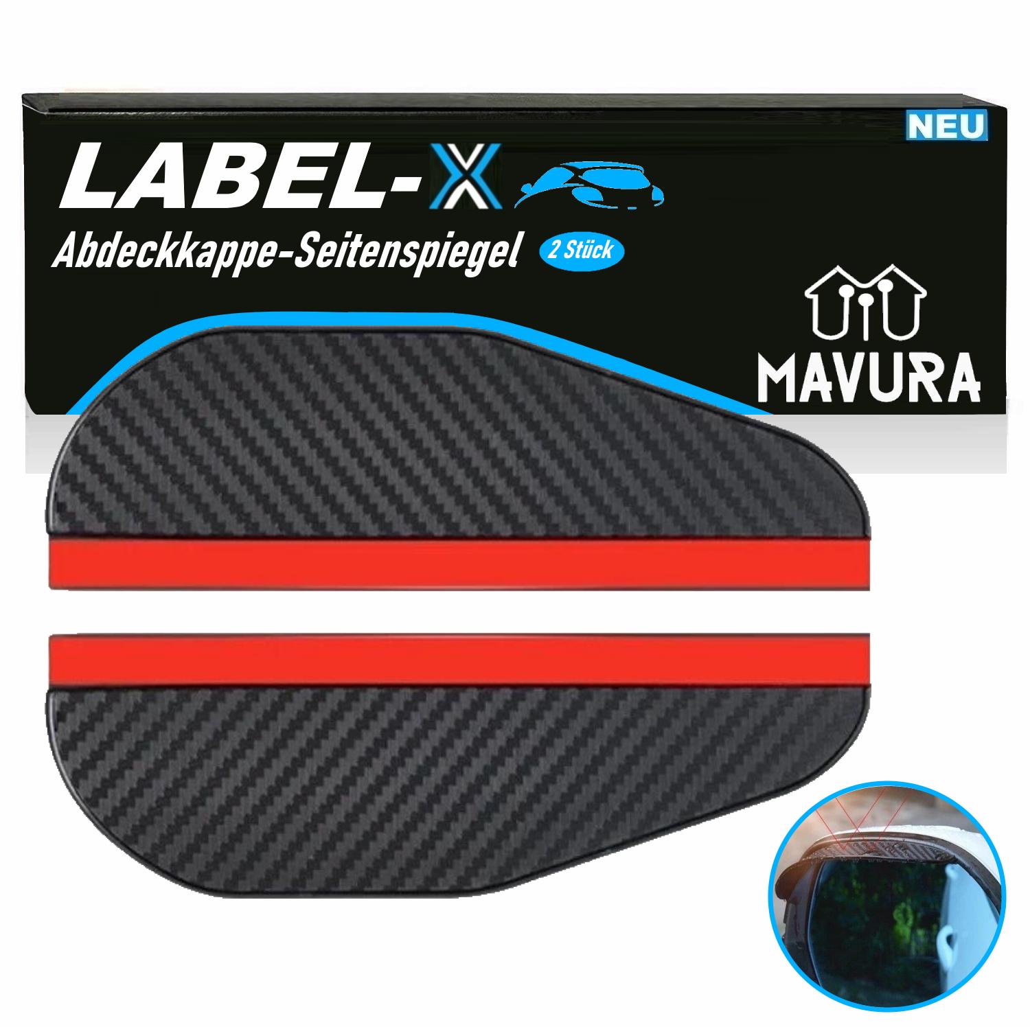 

Чохол для дзеркала заднього виду LABEL-X, сонцезахисний козирок, карбоновий чохол для бокового дзеркала, 2 шт.