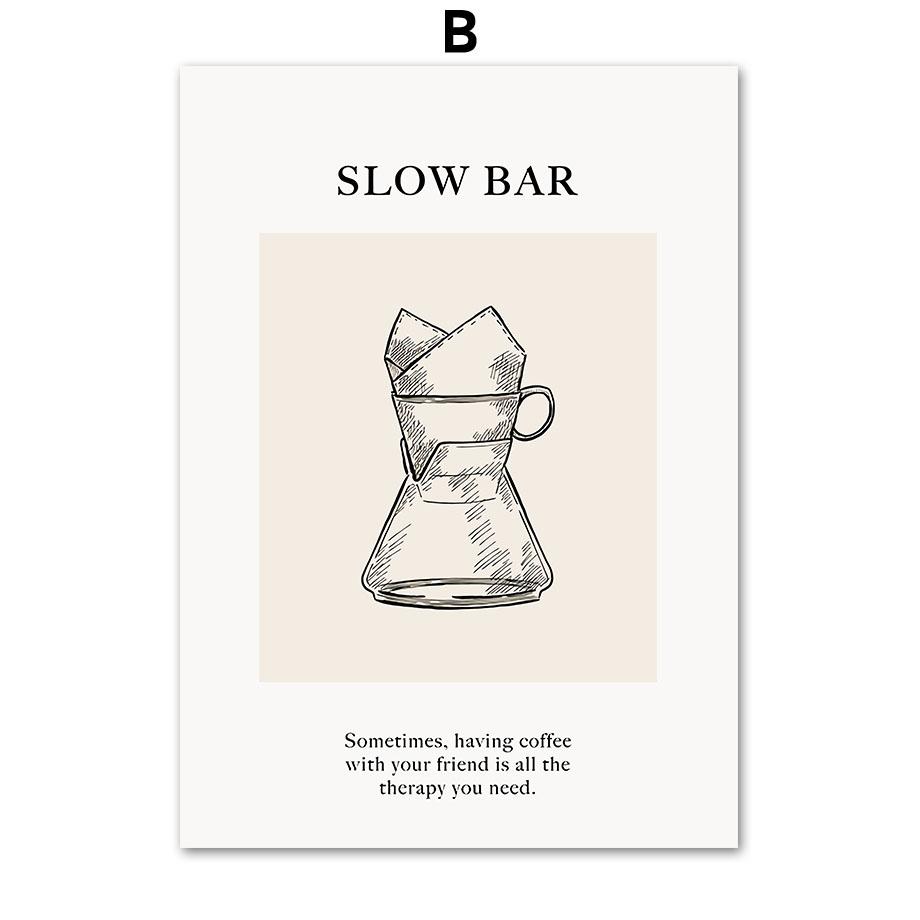 Abstract Coffee Line Definition Coffea Arabica Wall Art Canvas Painting Posters And Prints Wall Pictures Cafe Bar Kitchen Decor