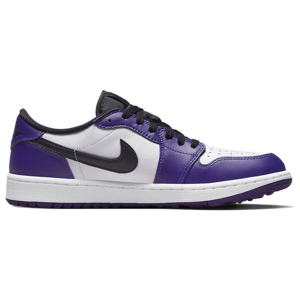 Air Jordan 1 Low Golf Court Purple Unisex Sneakers White University-Red Black DD9315-105
