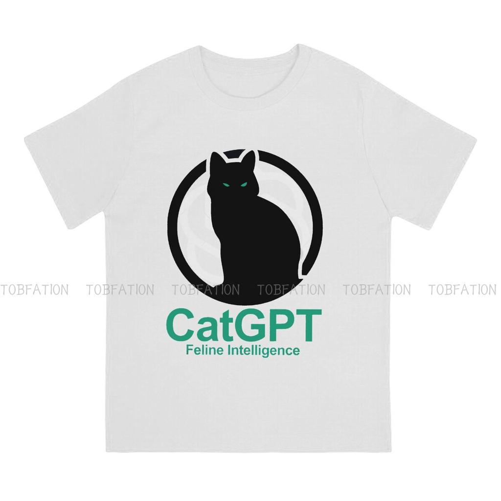 ChatGPT Man TShirt Feline Intelligence Individuality T Shirt 100 Cotton Original Streetwear New Trend