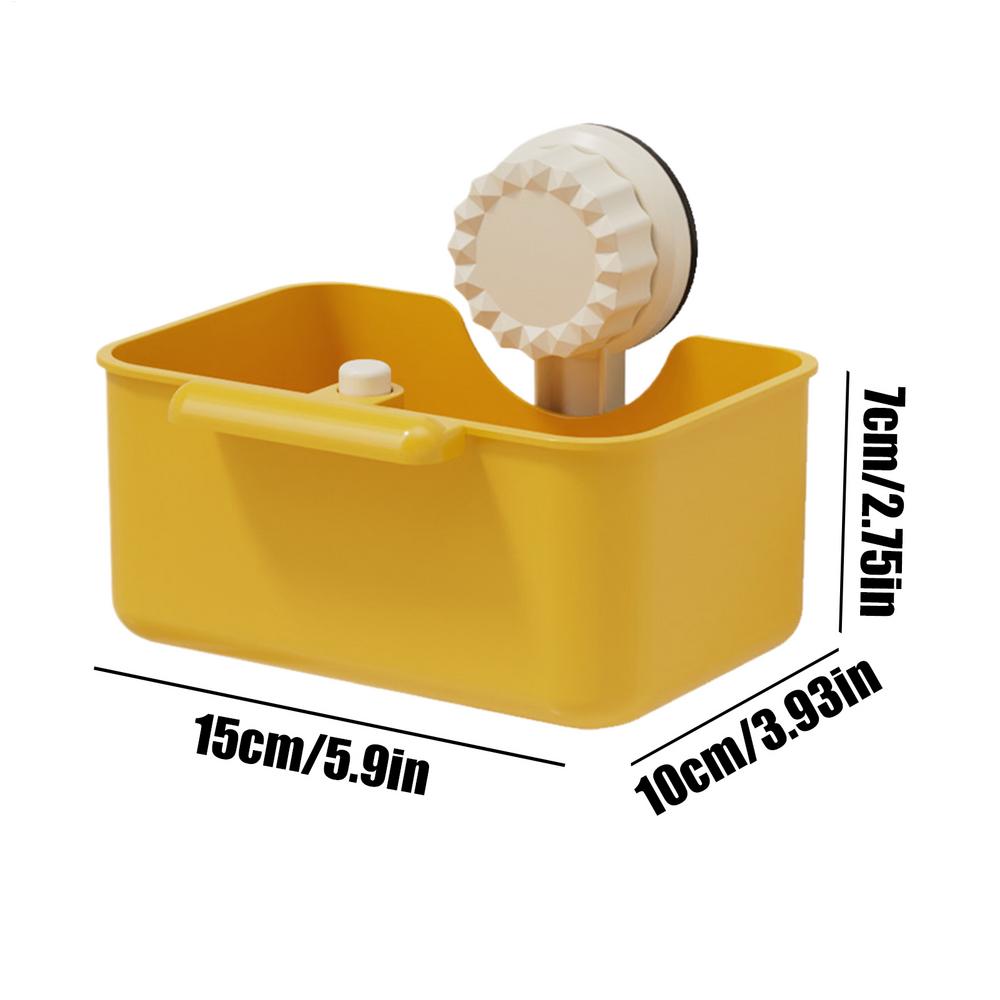 

Sink Drain Strainer Basket Sink Washing Basin Anti Leak Filter Basin Suction Cup Rack One Click Press Type Grid Drain Storage жёлтый