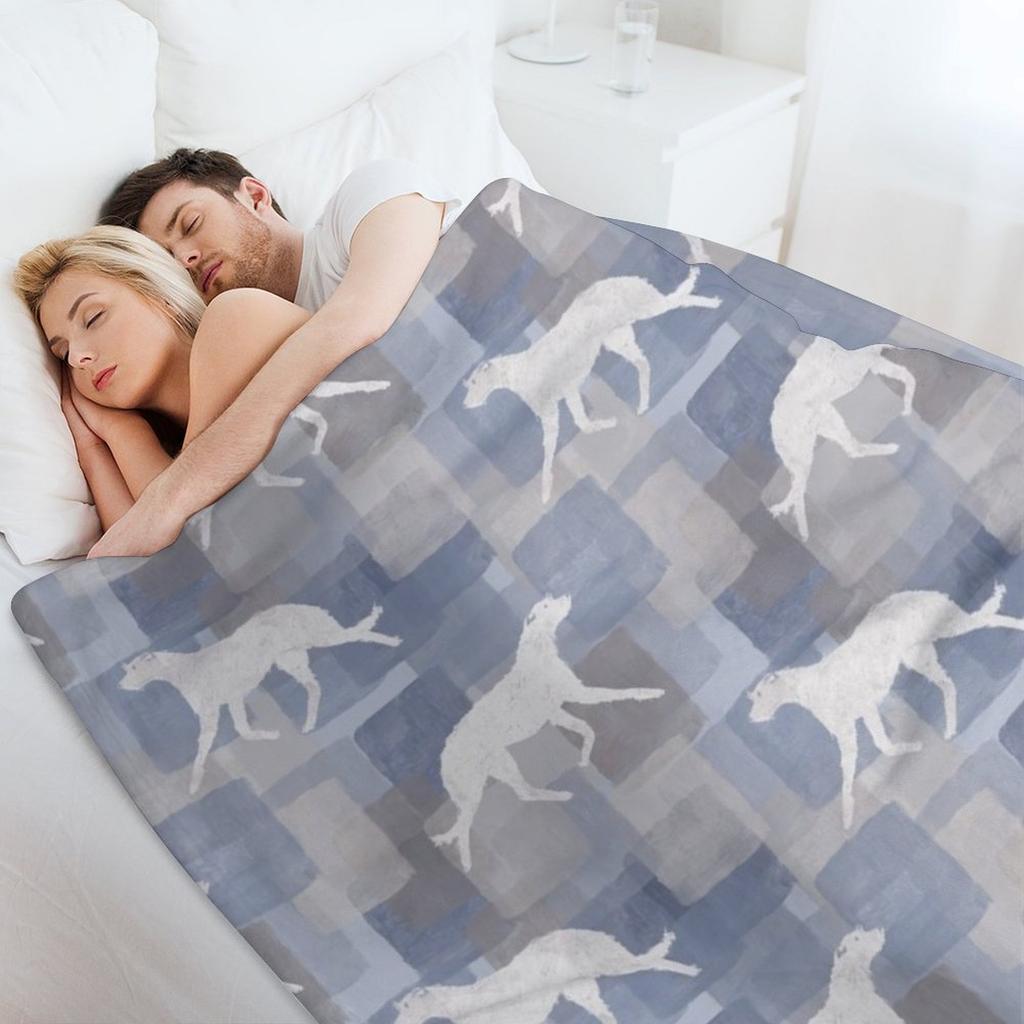 Irish Wolfhounds Throw Blanket Warm Soft Big manga for babies Blankets