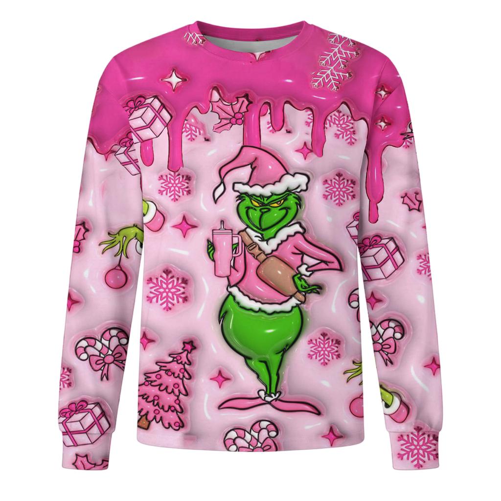 Men's Christmas Printed Imitation Cotton Long-sleeved Shirt