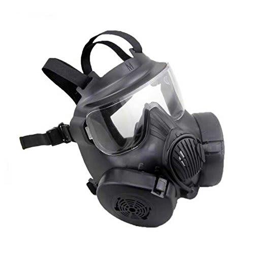 H World Shopping Tactical Airsoft Paintball Full Face Protective Dual Fan Mask M50 Black