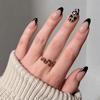Hochwertige tragbare künstliche Nägel im Mandel-Nude-French-Stil – mittellange und lange Nagelspitzen