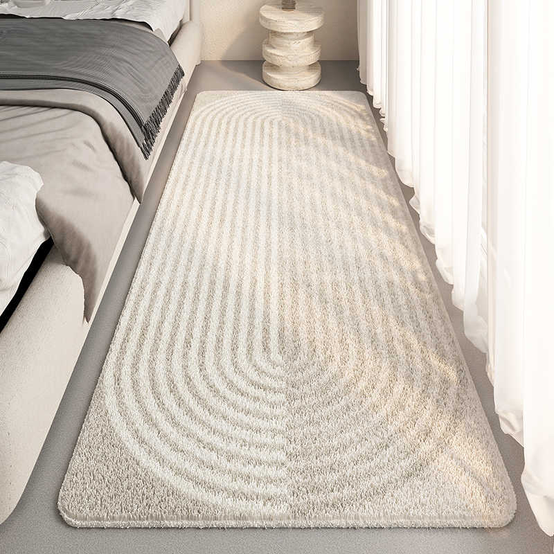 Carpet Bedroom Wabi-sabi Style Ins Bedside Blanket Bed In Front of the Long Strip Living Room Coffee Table Window Cushion