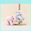 Adorable Gray And Pink Elephant Plush Toy Keychain Cute Animal Pendant For Bags